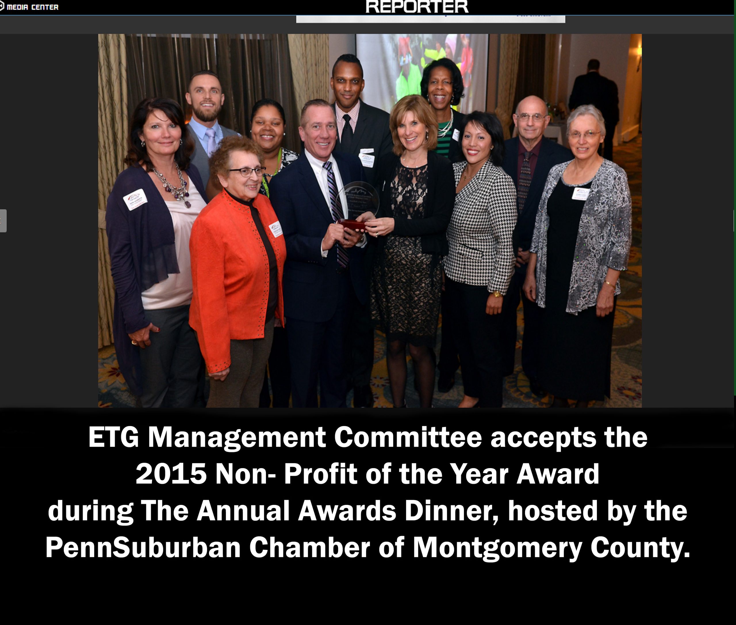 Elm Terrace Chosen as "Non- Profit of the Year" by PennSuburban Chamber of Montgomery County